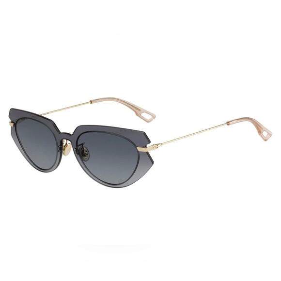 Christian Dior Attitude2 Cat-Eye Frame 53mm Gray Sunglasses New - Picture 1 of 6